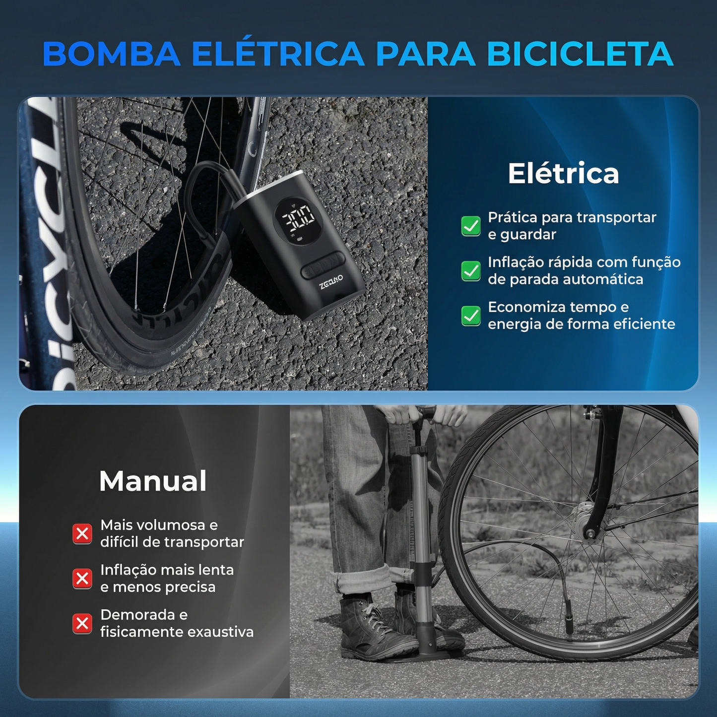 Compressor Automotivo Portátil Digital